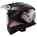 Blaze II 100th Meridian Adventure Helmet – Premium Safety & Ventilation in Gloss Black/Gray/Red Product View