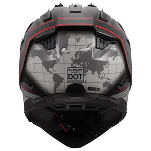 Blaze II 100th Meridian Adventure Helmet – Premium Safety & Ventilation in Gloss Black/Gray/Red