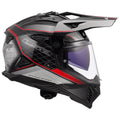 Blaze II 100th Meridian Adventure Helmet – Premium Safety & Ventilation in Gloss Black/Gray/Red Product View