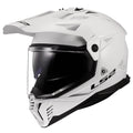 Blaze II Solid Adventure Helmet with SunShield - Gloss White Product View