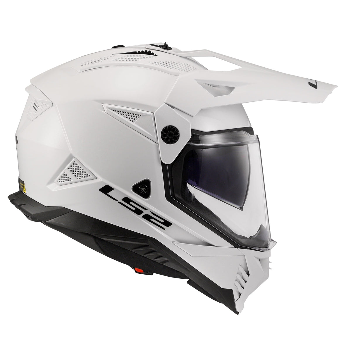 Blaze II Solid Adventure Helmet with SunShield - Gloss White Product View