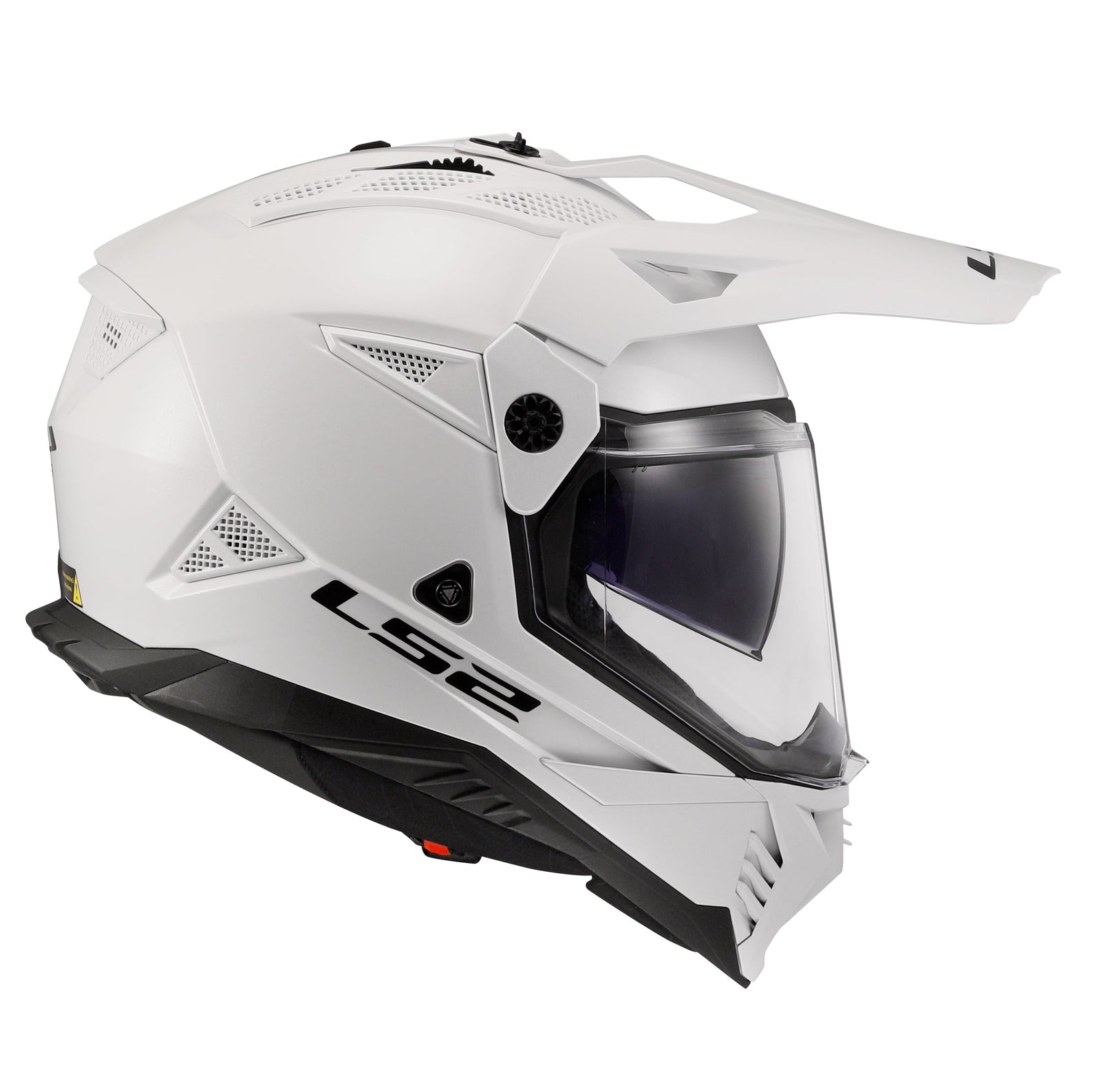 Blaze II Solid Adventure Helmet with SunShield - Gloss White Product View