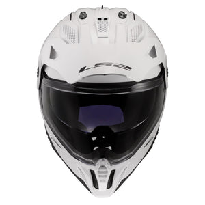 Blaze II Solid Adventure Helmet with SunShield - Gloss White