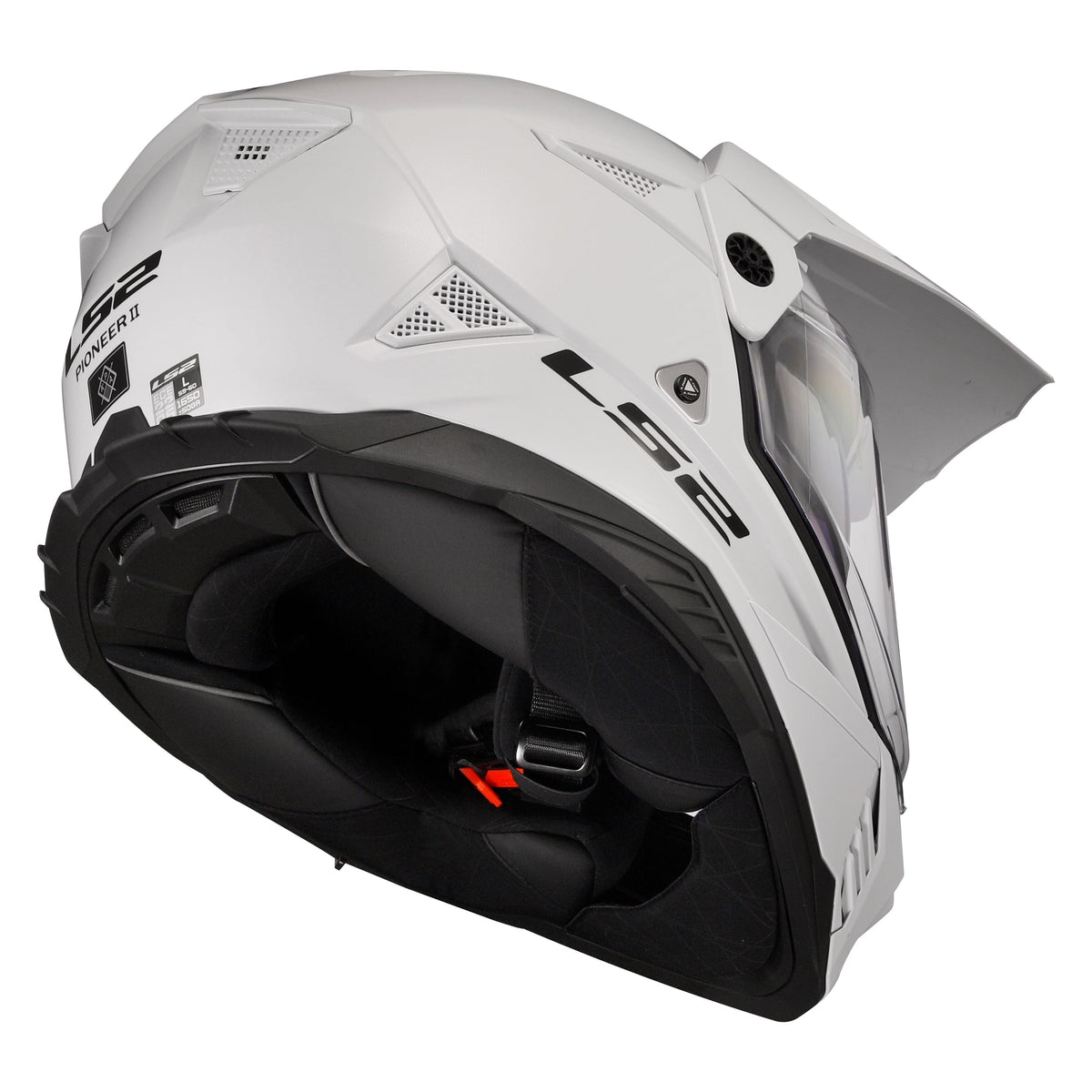 Blaze II Solid Adventure Helmet with SunShield - Gloss White Product View