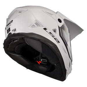 Blaze II Solid Adventure Helmet with SunShield - Gloss White