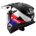 Blaze II Rally Adventure Helmet with SunShield - Gloss Red/White/Blue Product View