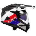 Blaze II Rally Adventure Helmet with SunShield - Gloss Red/White/Blue Product View