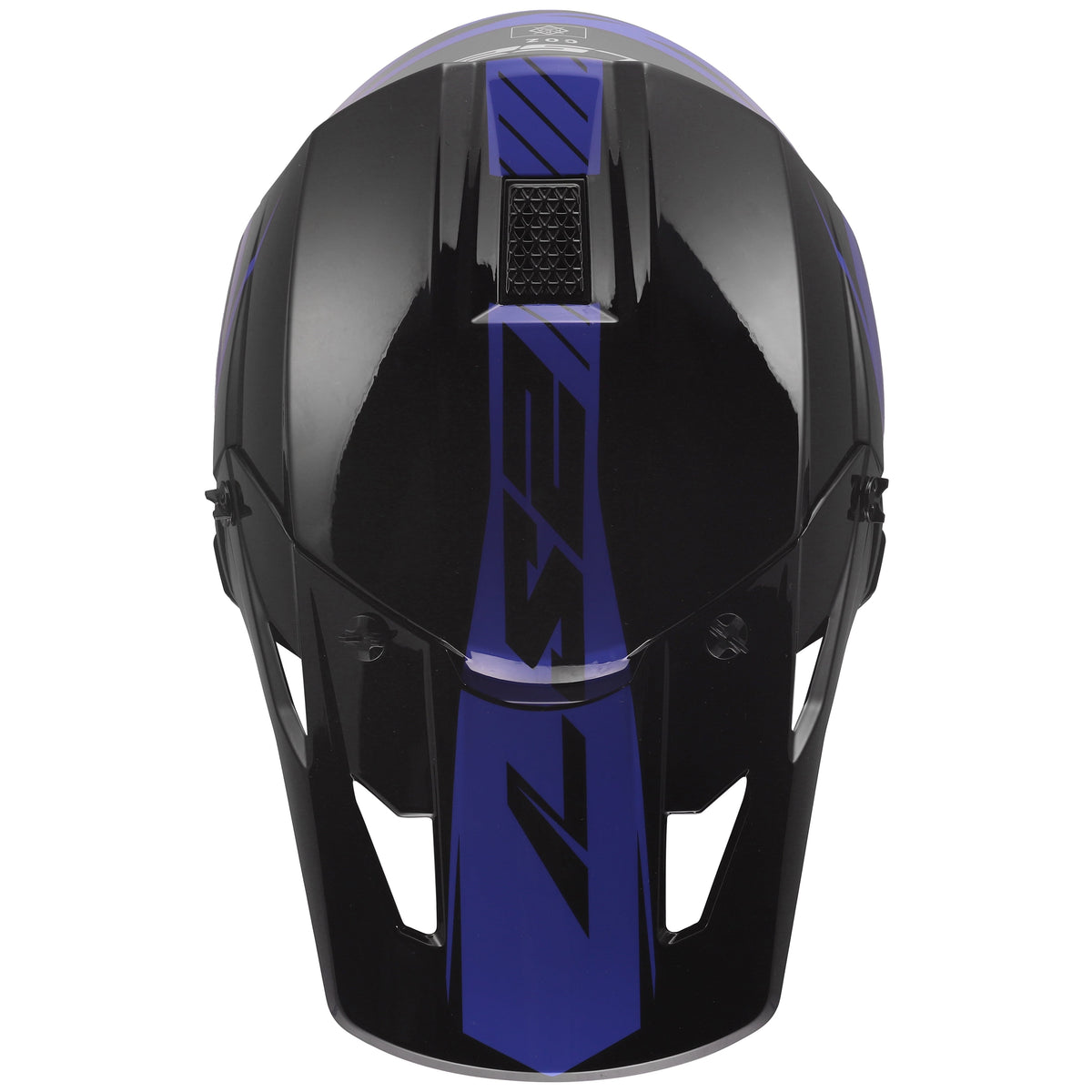 Coz Roar Motocross & Motorcycle Helmet - Gloss Black/Blue Product View