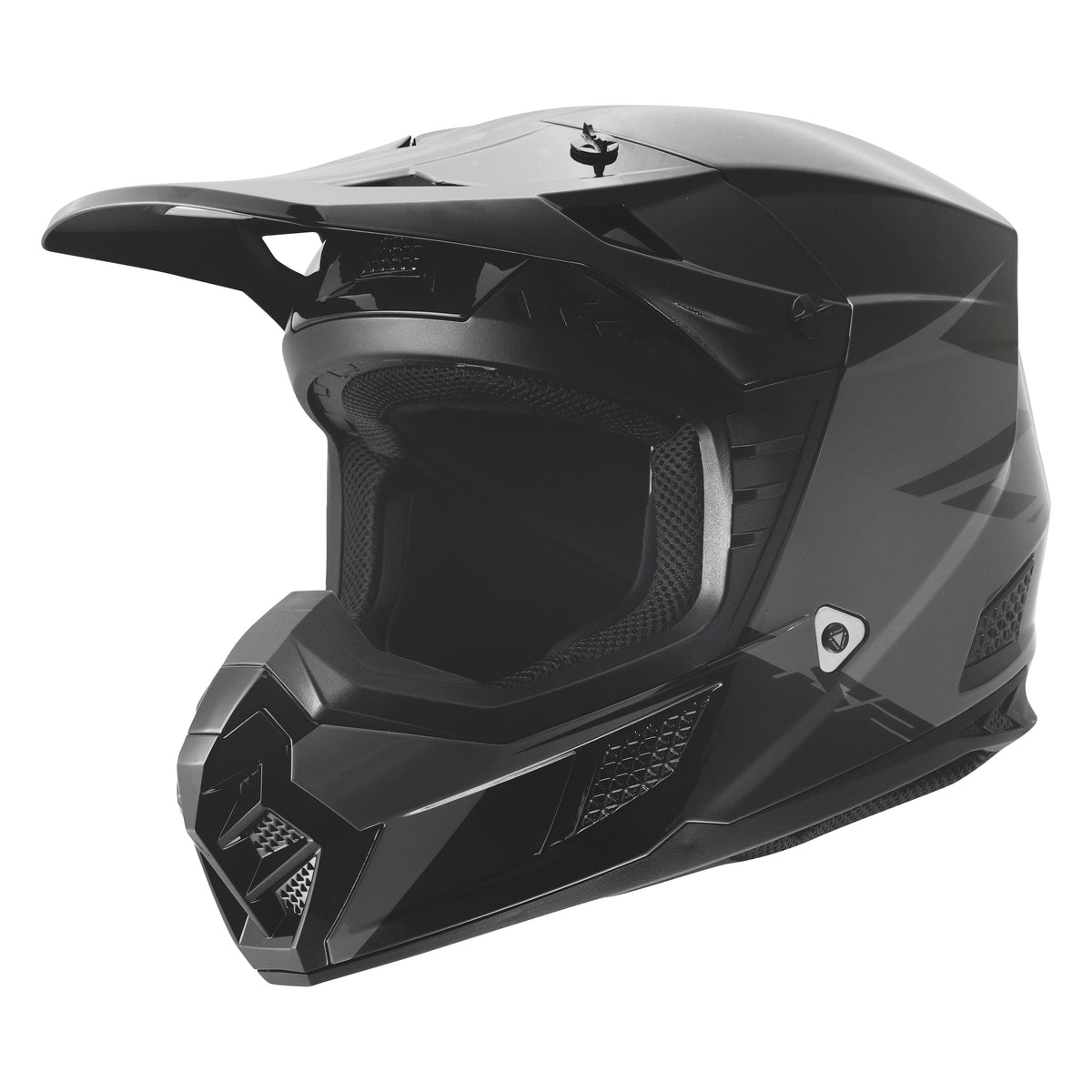 LS2 Coz Roar Full Face Motocross Helmet - Gloss Black/Nardo Gray | MX Motorcycle Helmet with AREM Technology