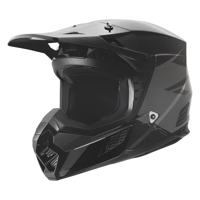 Coz Roar Motocross & Motorcycle Helmet - Gloss Black/Nardo Gray Product View