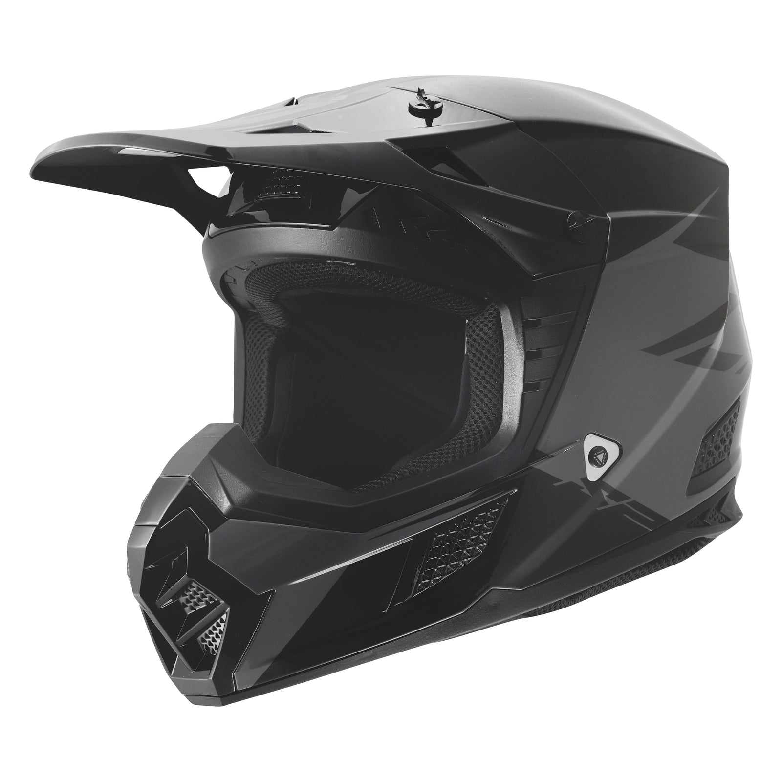 Coz Roar Motocross & Motorcycle Helmet - Gloss Black/Nardo Gray Product View
