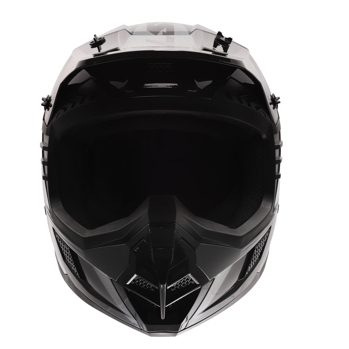 Coz Roar Motocross & Motorcycle Helmet - Gloss Black/Nardo Gray Product View