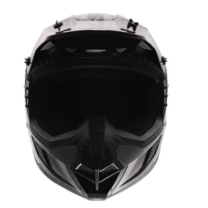 Coz Roar Motocross & Motorcycle Helmet - Gloss Black/Nardo Gray