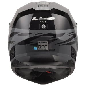 Coz Roar Motocross & Motorcycle Helmet - Gloss Black/Nardo Gray