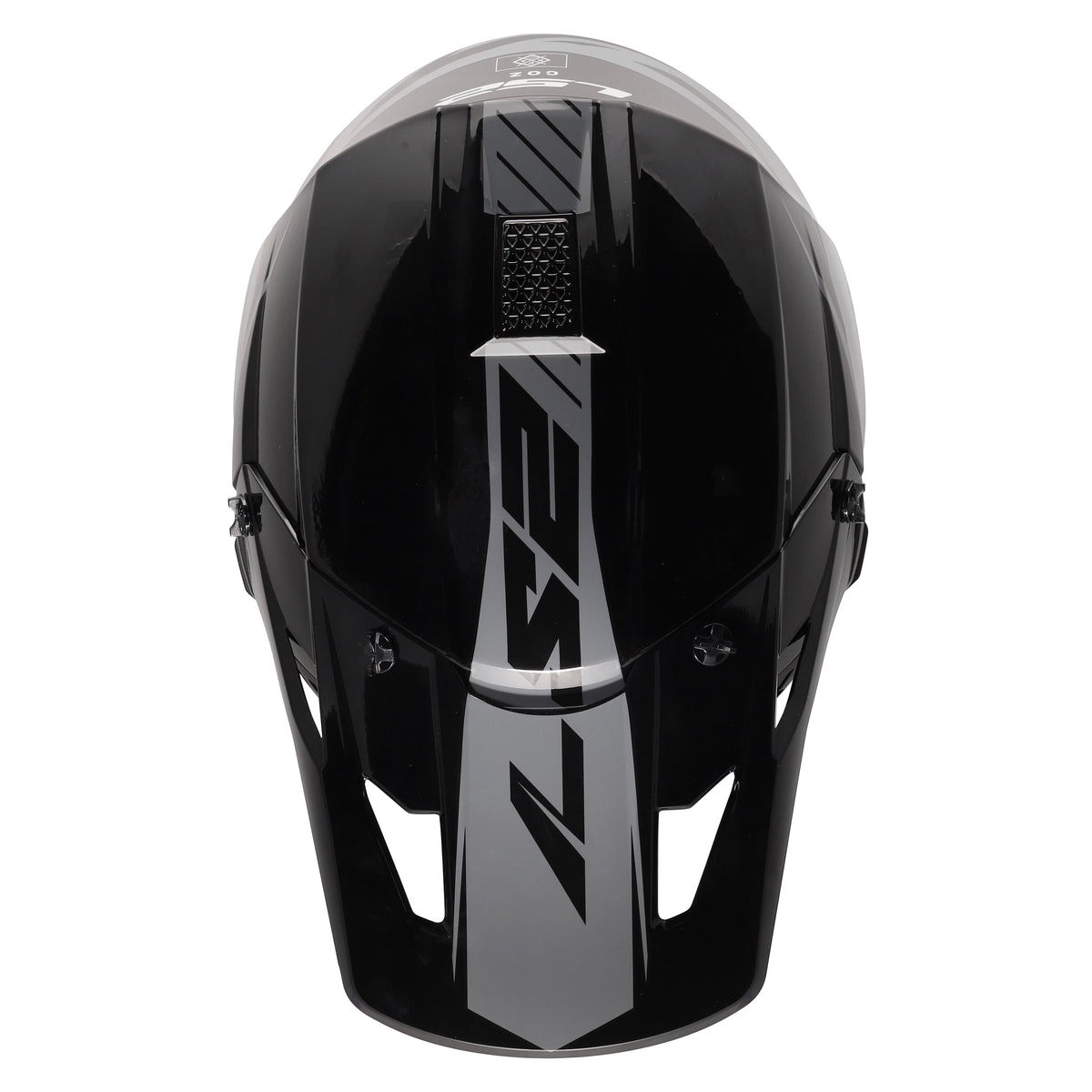 Coz Roar Motocross & Motorcycle Helmet - Gloss Black/Nardo Gray Product View