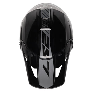 Coz Roar Motocross & Motorcycle Helmet - Gloss Black/Nardo Gray