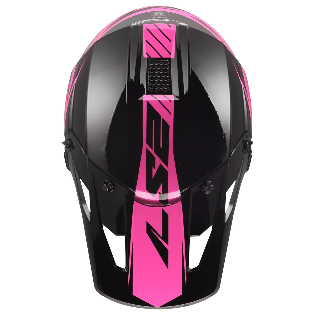 Coz Roar Motocross Helmet - Gloss Black/Pink Product View