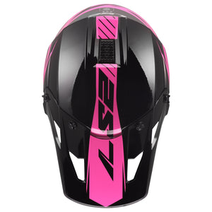 Coz Roar Motocross Helmet - Gloss Black/Pink