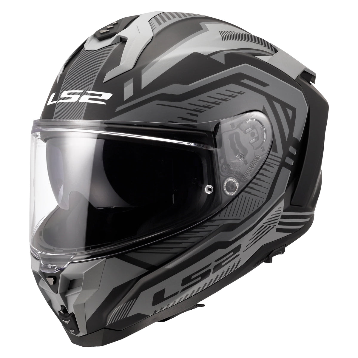 Challenger II Dravix Full-Face Helmet with SunShield – Matte Gray/Black Product View