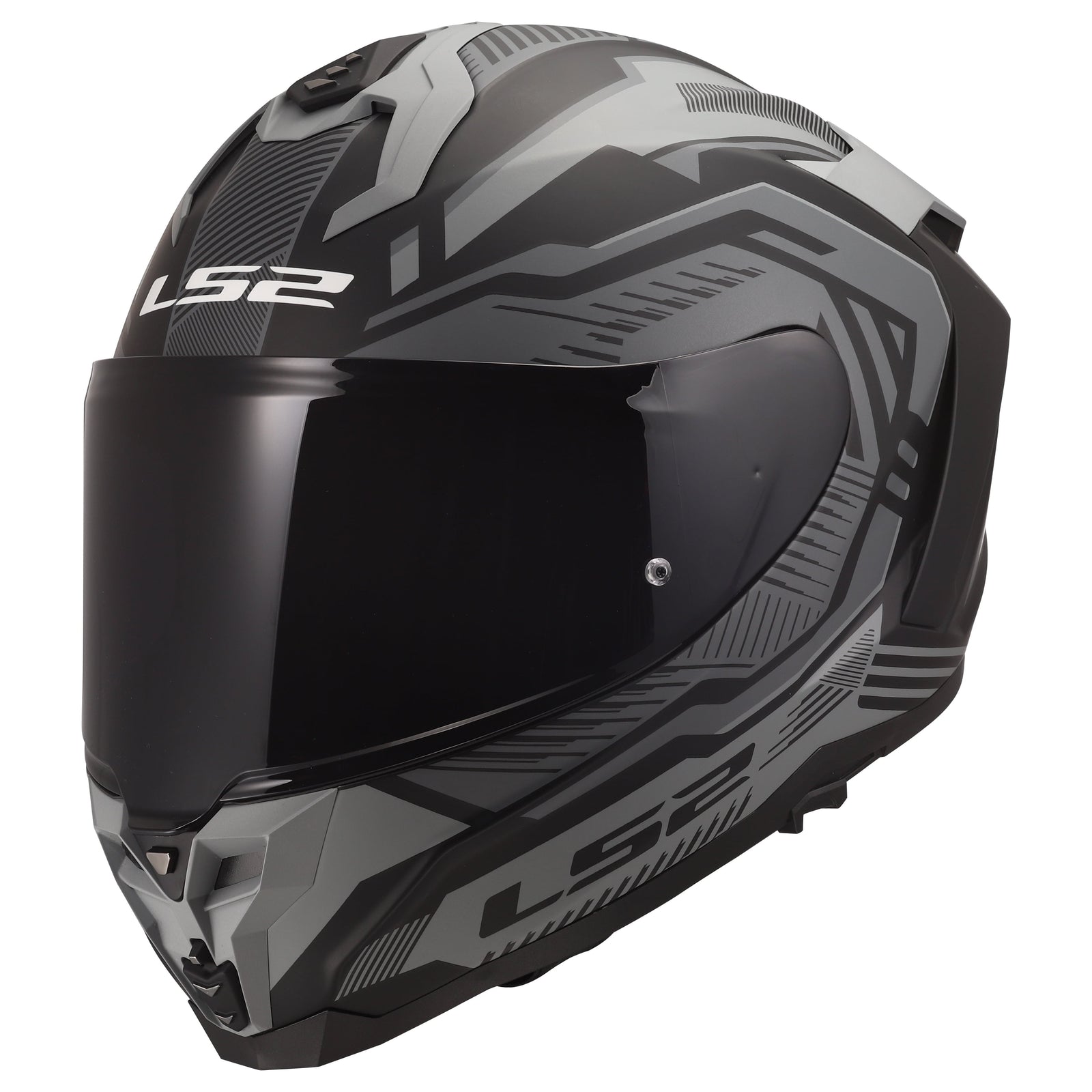 Challenger II Dravix Full-Face Helmet with SunShield – Matte Gray/Black Product View