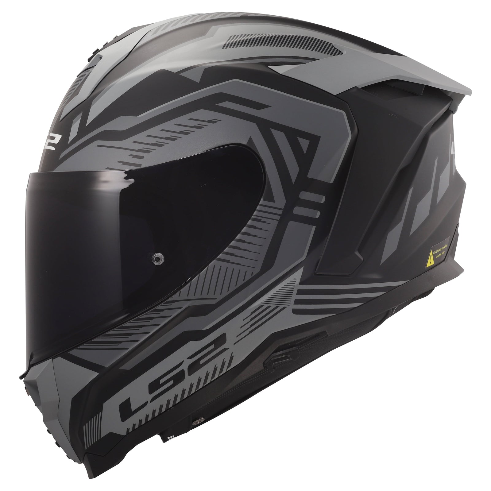 Challenger II Dravix Full-Face Helmet with SunShield – Matte Gray/Black Product View