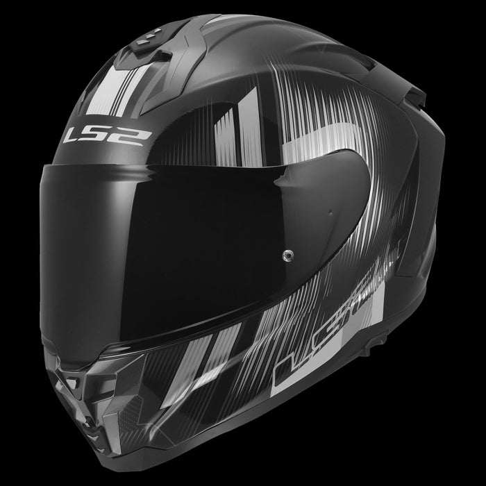 Challenger II Nitro Full Face Motorcycle Helmet with SunShield - Gloss Black/Gray Product View