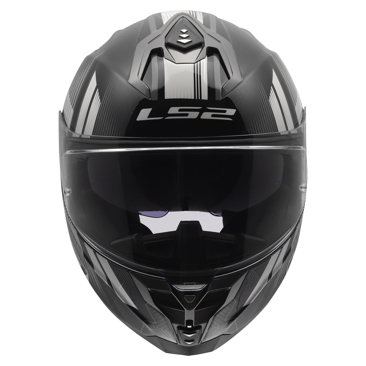 Challenger II Nitro Full Face Motorcycle Helmet with SunShield - Gloss Black/Gray Product View