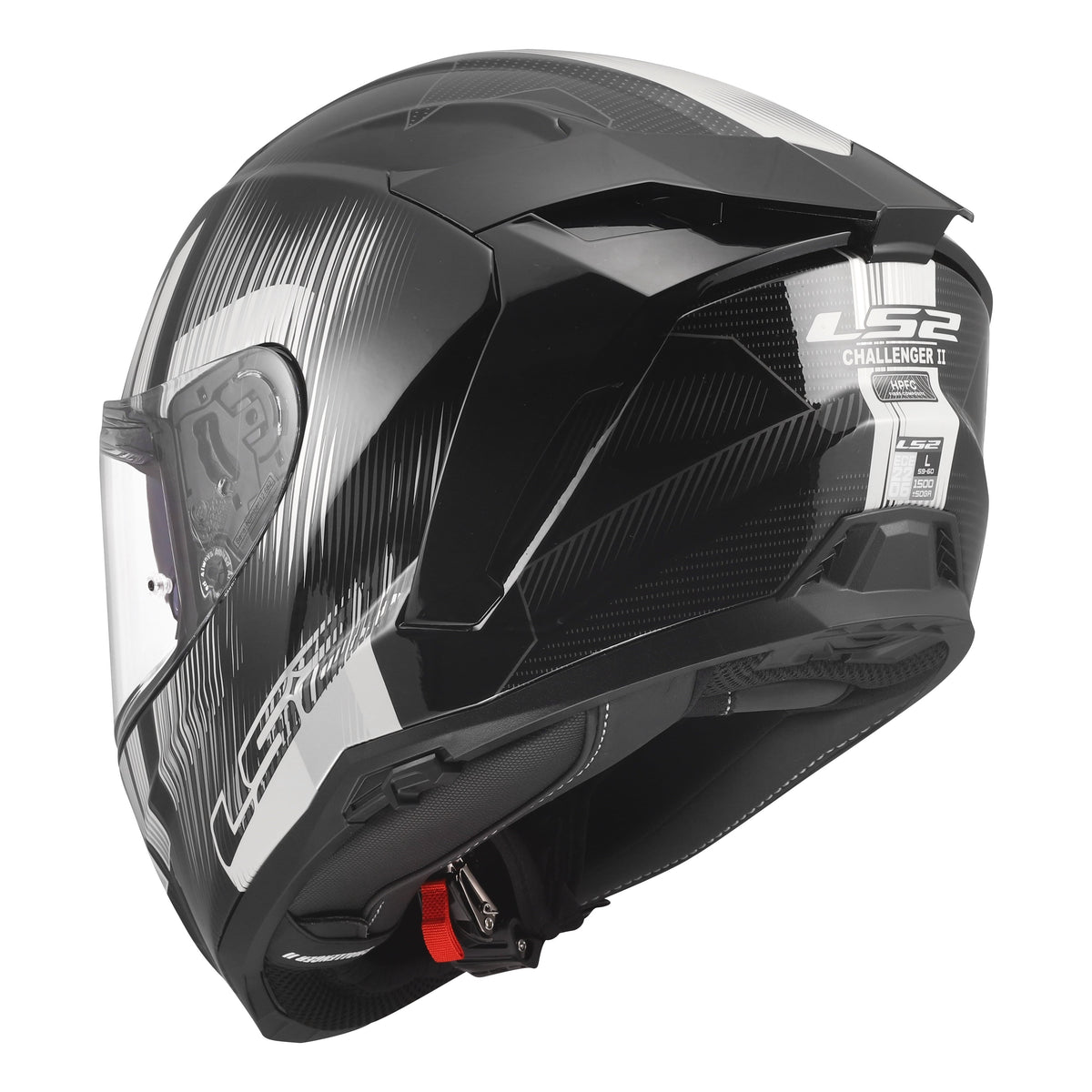Challenger II Nitro Full Face Motorcycle Helmet with SunShield - Gloss Black/Gray Product View