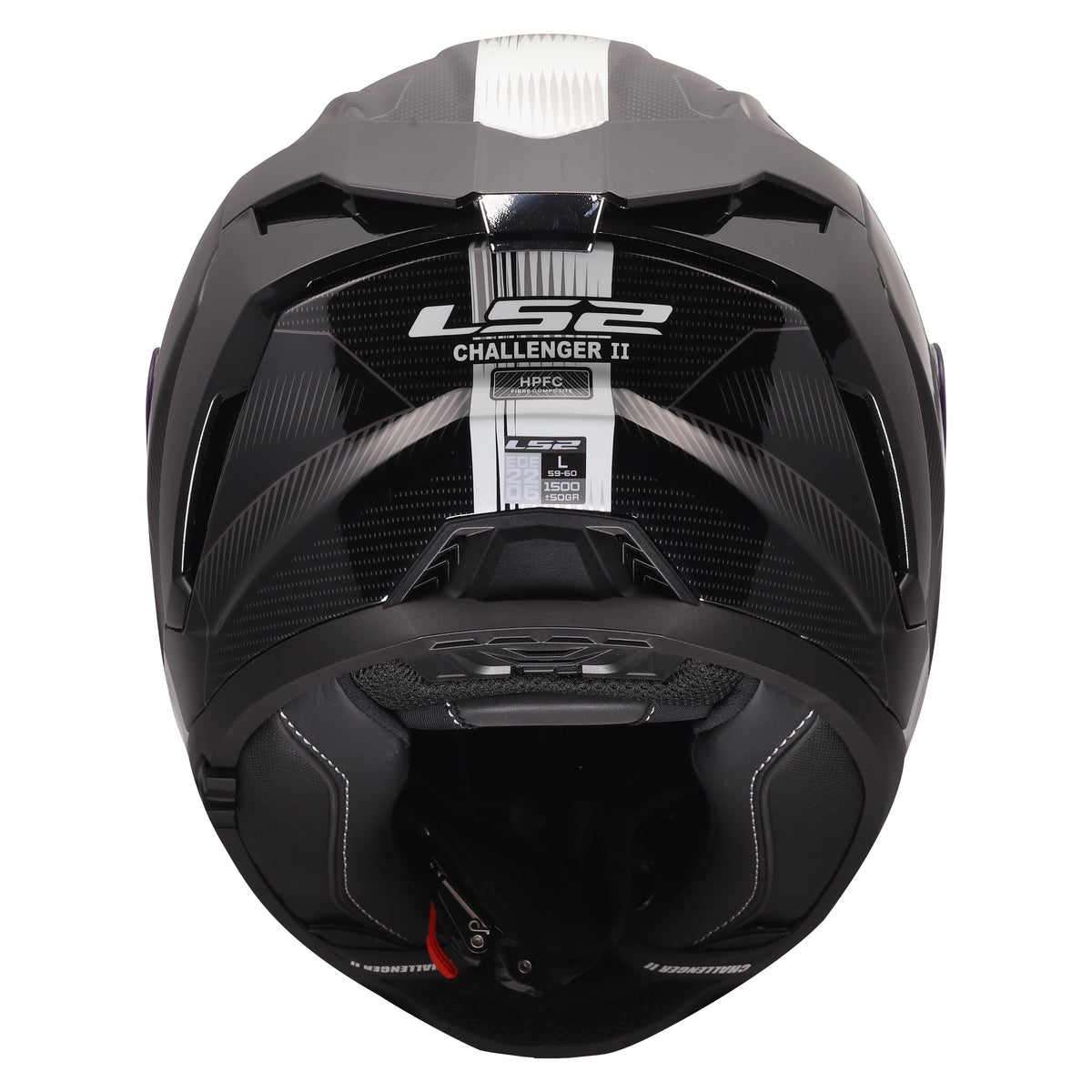 Challenger II Nitro Full Face Motorcycle Helmet with SunShield - Gloss Black/Gray Product View