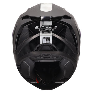 Challenger II Nitro Full Face Motorcycle Helmet with SunShield - Gloss Black/Gray