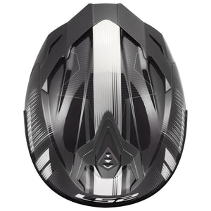 Challenger II Nitro Full Face Motorcycle Helmet with SunShield - Gloss Black/Gray