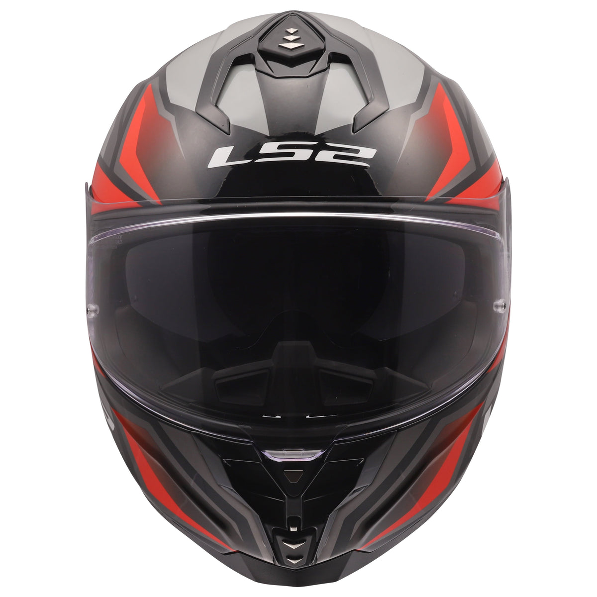 Challenger II Viper Full-Face Motorcycle Helmet with Integrated SunShield - Gloss Gray/Red Product View