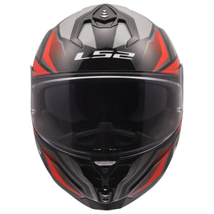 Challenger II Viper Full-Face Motorcycle Helmet with Integrated SunShield - Gloss Gray/Red