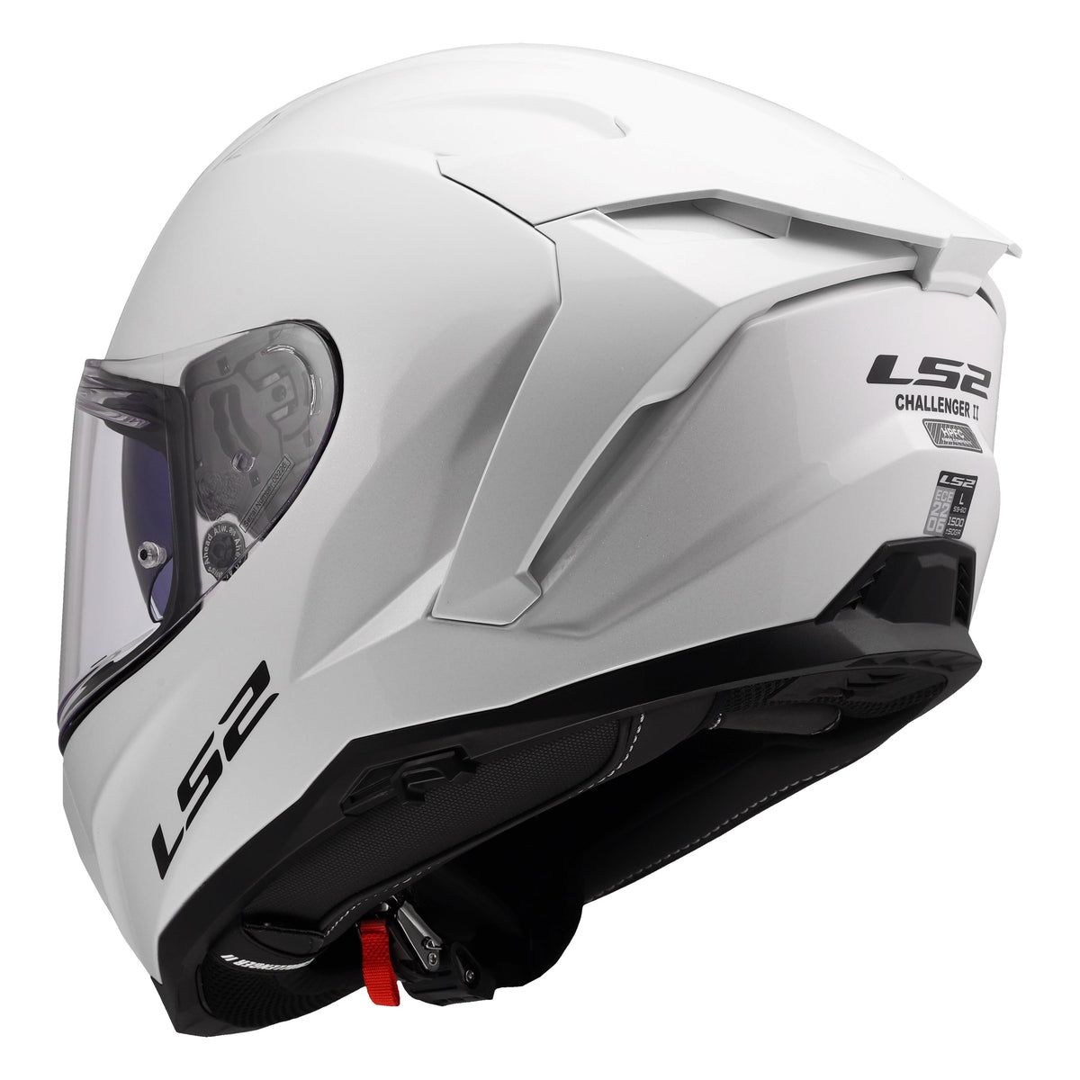 Challenger II Full Face Motorcycle Helmet with Integrated SunShield - Gloss White Product View