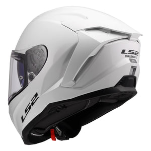 Challenger II Full Face Motorcycle Helmet with Integrated SunShield - Gloss White