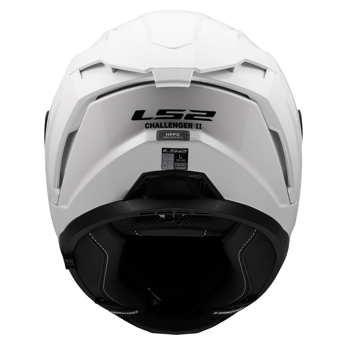 Challenger II Full Face Motorcycle Helmet with Integrated SunShield - Gloss White Product View