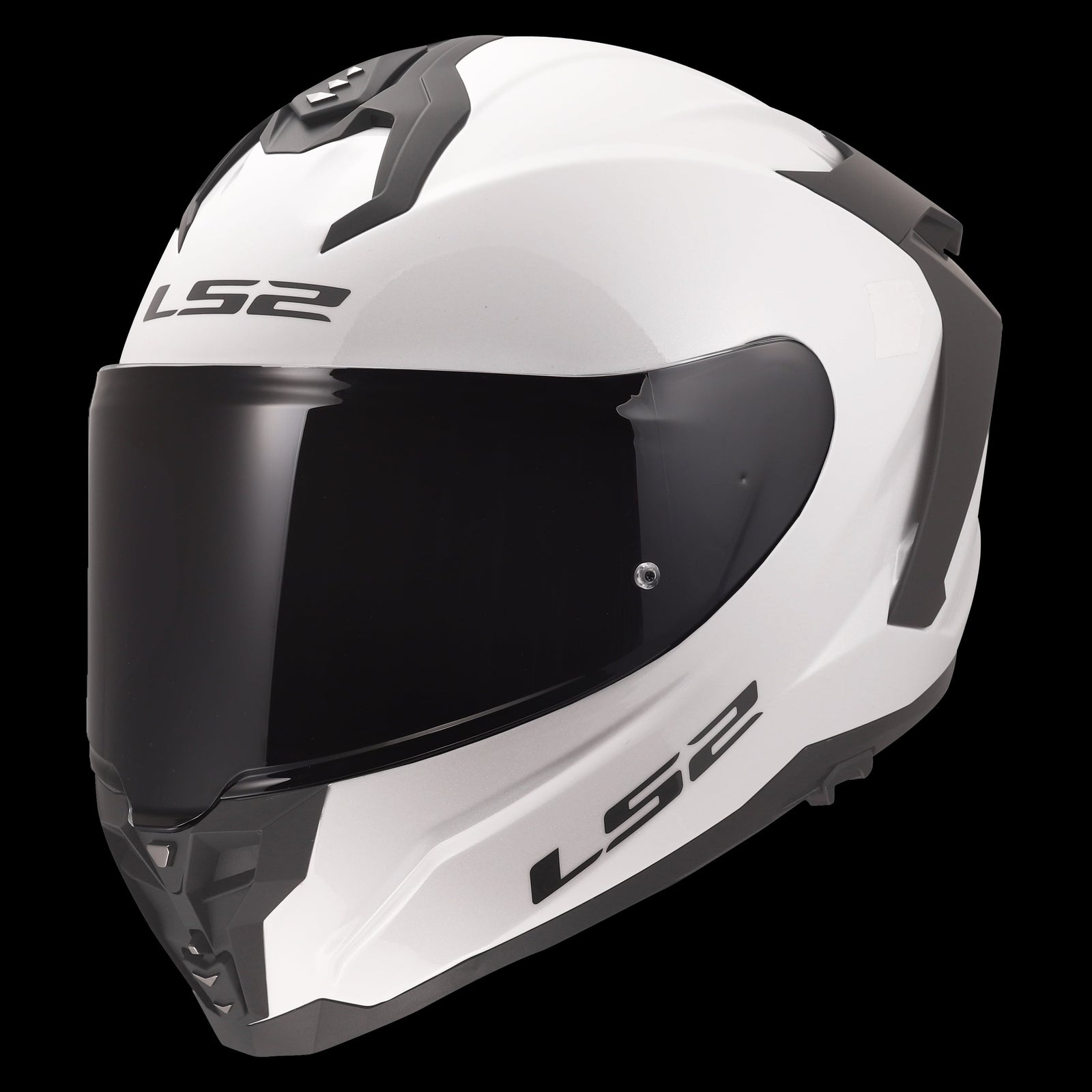 Challenger II Full Face Motorcycle Helmet with SunShield - Gloss White/Black Product View
