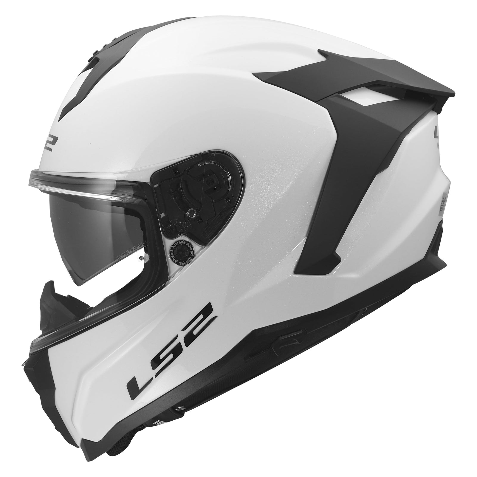 Challenger II Full Face Motorcycle Helmet with SunShield - Gloss White/Black Product View