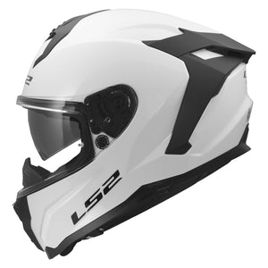 Challenger II Full Face Motorcycle Helmet with SunShield - Gloss White/Black
