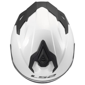 Challenger II Full Face Motorcycle Helmet with SunShield - Gloss White/Black