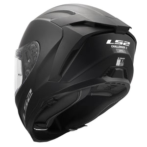 Challenger II Full Face Motorcycle Helmet with Integrated SunShield - Matte Black