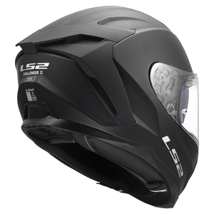 Challenger II Full Face Motorcycle Helmet with Integrated SunShield - Matte Black