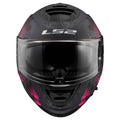 Helmet Assault Burst Full Face Motorcycle Helmet with SunShield - Matte Black/Purple Product View