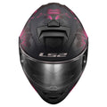 Helmet Assault Burst Full Face Motorcycle Helmet with SunShield - Matte Black/Purple Product View