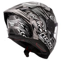 Dragon Carbon Enthum Full-Face Helmet with SunShield – Gloss Silver Product View