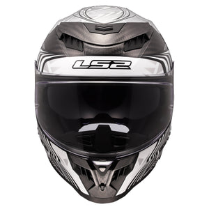 Dragon Carbon Enthum Full-Face Helmet with SunShield – Gloss Silver