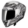Dragon Carbon Enthum Full-Face Helmet with SunShield – Gloss Silver Product View