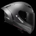 Dragon Carbon Solid Full-Face Helmet with SunShield - Matte Black Product View