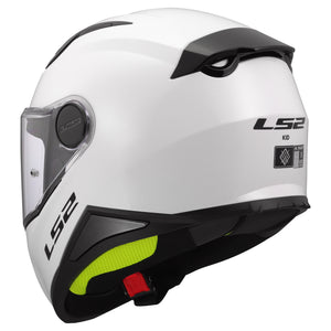 FF Kid Solid Youth Full Face Motorcycle Helmet - Gloss White