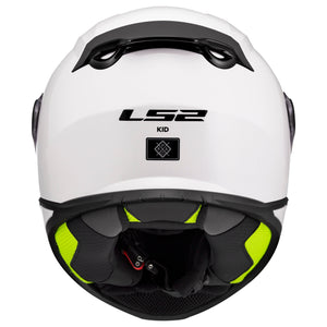 FF Kid Solid Youth Full Face Motorcycle Helmet - Gloss White